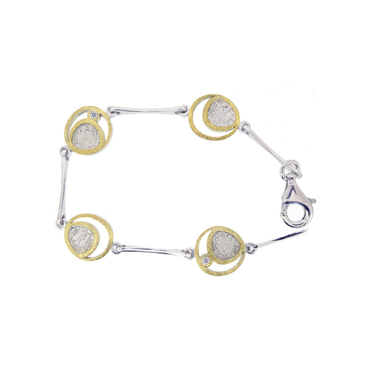 Silver, gold and shiny bracelet