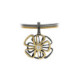 Silver, gold and brilliant pendant