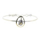 Pulsera de plata, oro y brillante