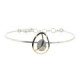Pulsera de plata, oro y brillante