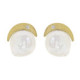 Pendientes de plata, oro, perla cultivada y brillante