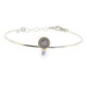 Pulsera de plata, oro y brillante