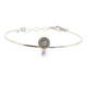 Pulsera de plata, oro y brillante