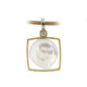 Silver, gold, cultured and shiny pearl pendant