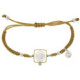 Silver, gold, cultured and shiny pearl bracelet