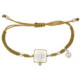 Silver, gold, cultured and shiny pearl bracelet