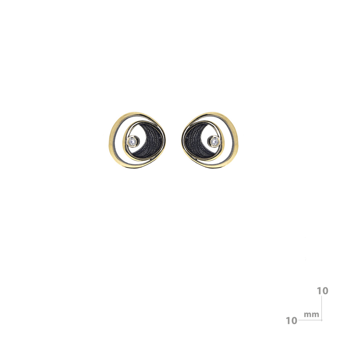 Arracades de plata, or i brillant
