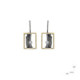 Silver, gold and diamond earrings