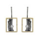 Silver, gold and diamond earrings