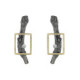 Arrecades de plata, or i brillants