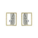 Arrecades de plata, or i brillants