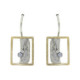 Arrecades de plata, or i brillant