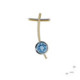 Penjoll de plata, or i topaci blau