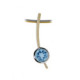 Penjoll de plata, or i topaci blau