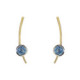 Pendientes de plata, oro y topacio azul