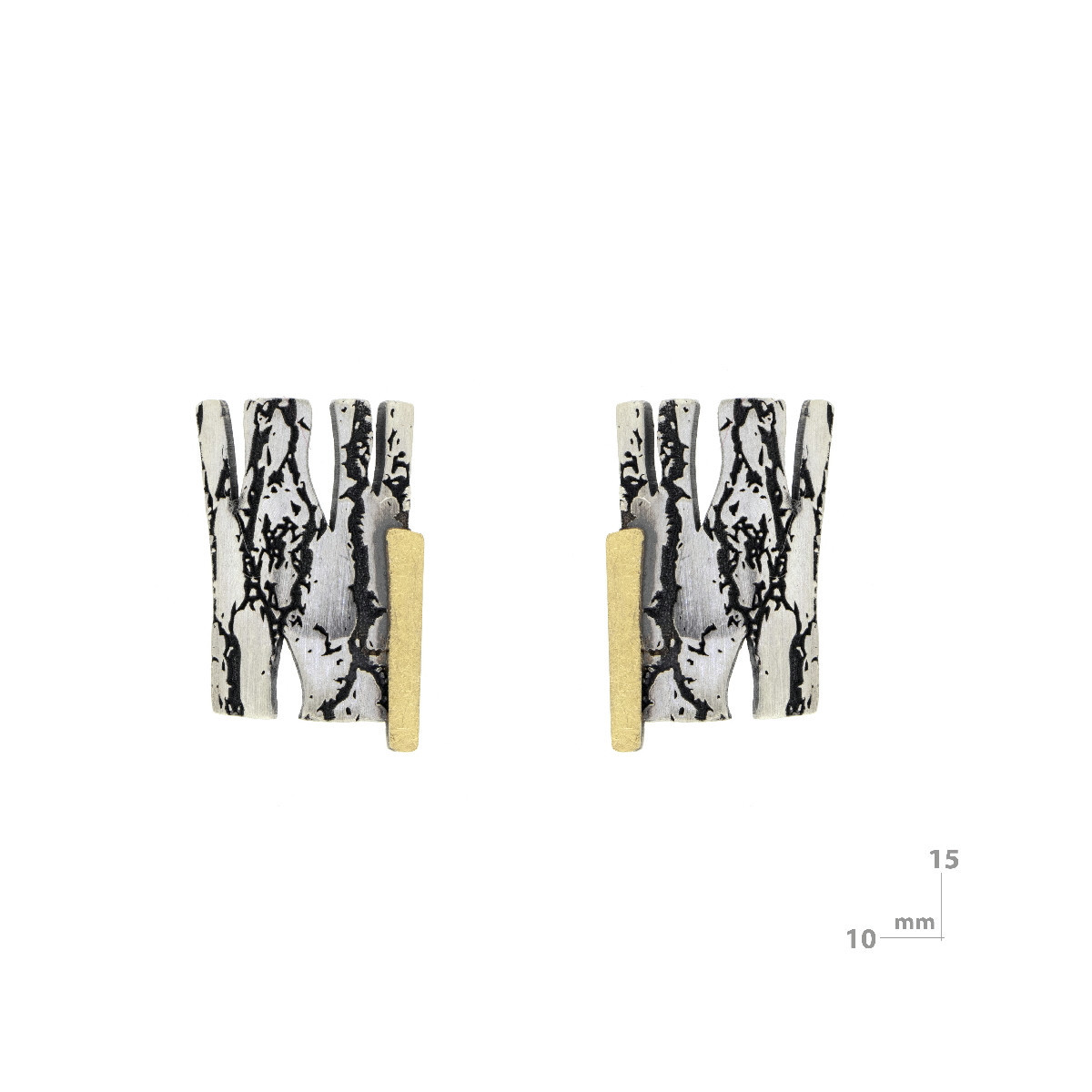 Pendientes de plata y oro