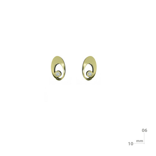 Arrecades de plata, or i brillants