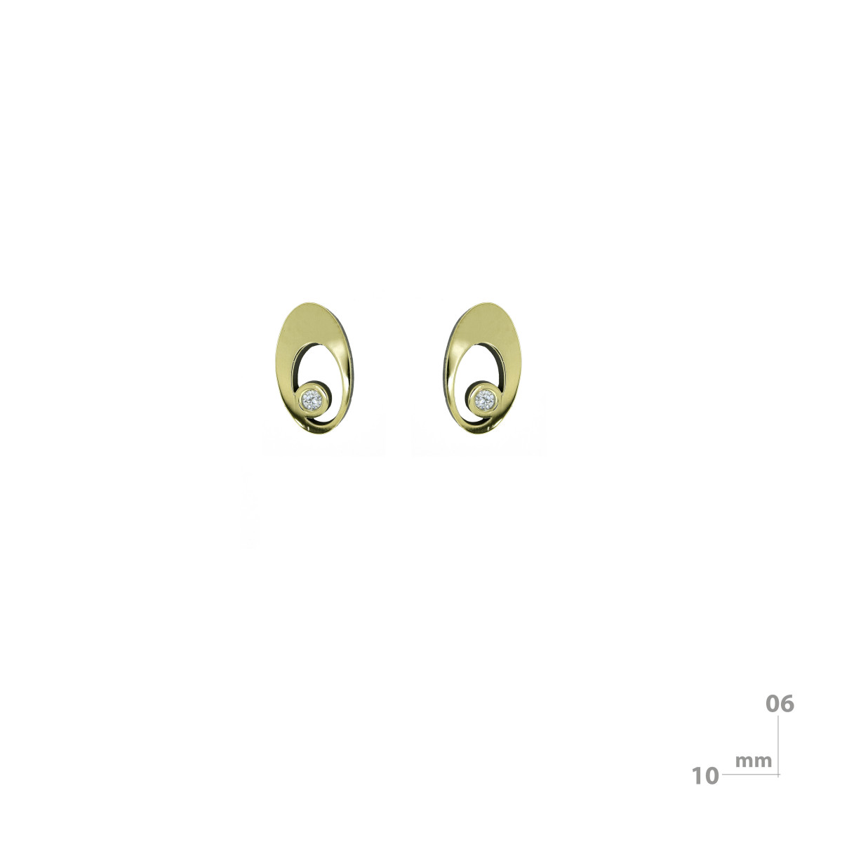 Arrecades de plata, or i brillants