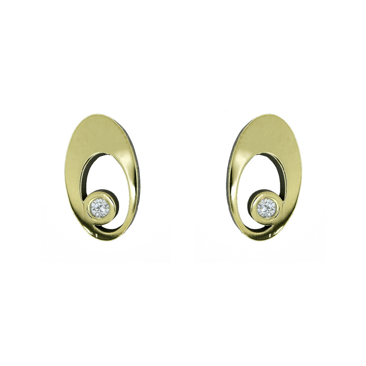 Arrecades de plata, or i brillants