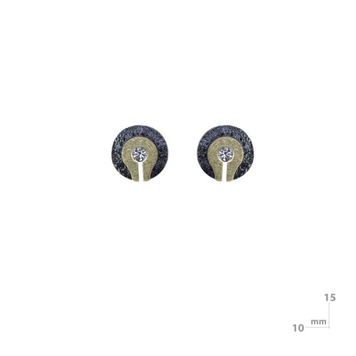 Arrecades de plata, or i brillants