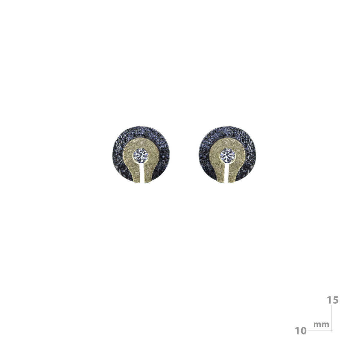 Arrecades de plata, or i brillants