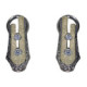 Arrecades de plata, or i brillants