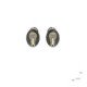Silver, gold and diamond earrings