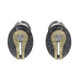 Silver, gold and diamond earrings