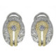 Pendientes de plata, oro y brillantes