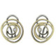 Silver, gold and brilliant earrings