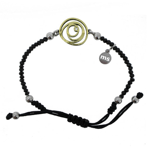 Pulsera de plata, oro y brillante