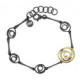 Pulsera de plata, oro y brillante