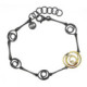Pulsera de plata, oro y brillante