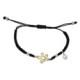 Silver, gold and 0.015 ct brilliant bracelet