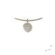 Colgante de plata, oro y brillante de 0.015 ct