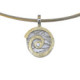 Colgante de plata, oro y brillante de 0.015 ct