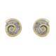 Pendientes de plata, oro y brillantes