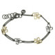 Pulsera de plata, oro y brillante