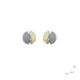 Pendientes de plata, oro y brillantes