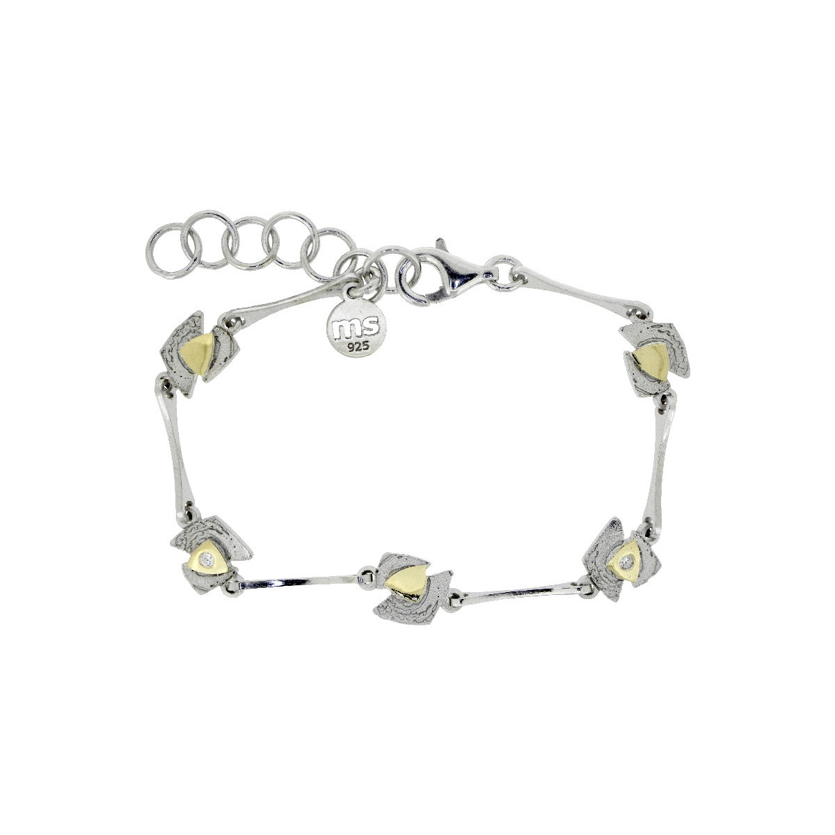 Silver, gold and shiny bracelet