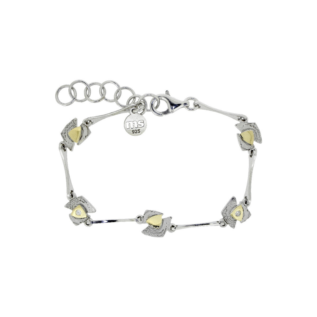 Silver, gold and shiny bracelet
