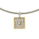 Silver, gold and brilliant pendant