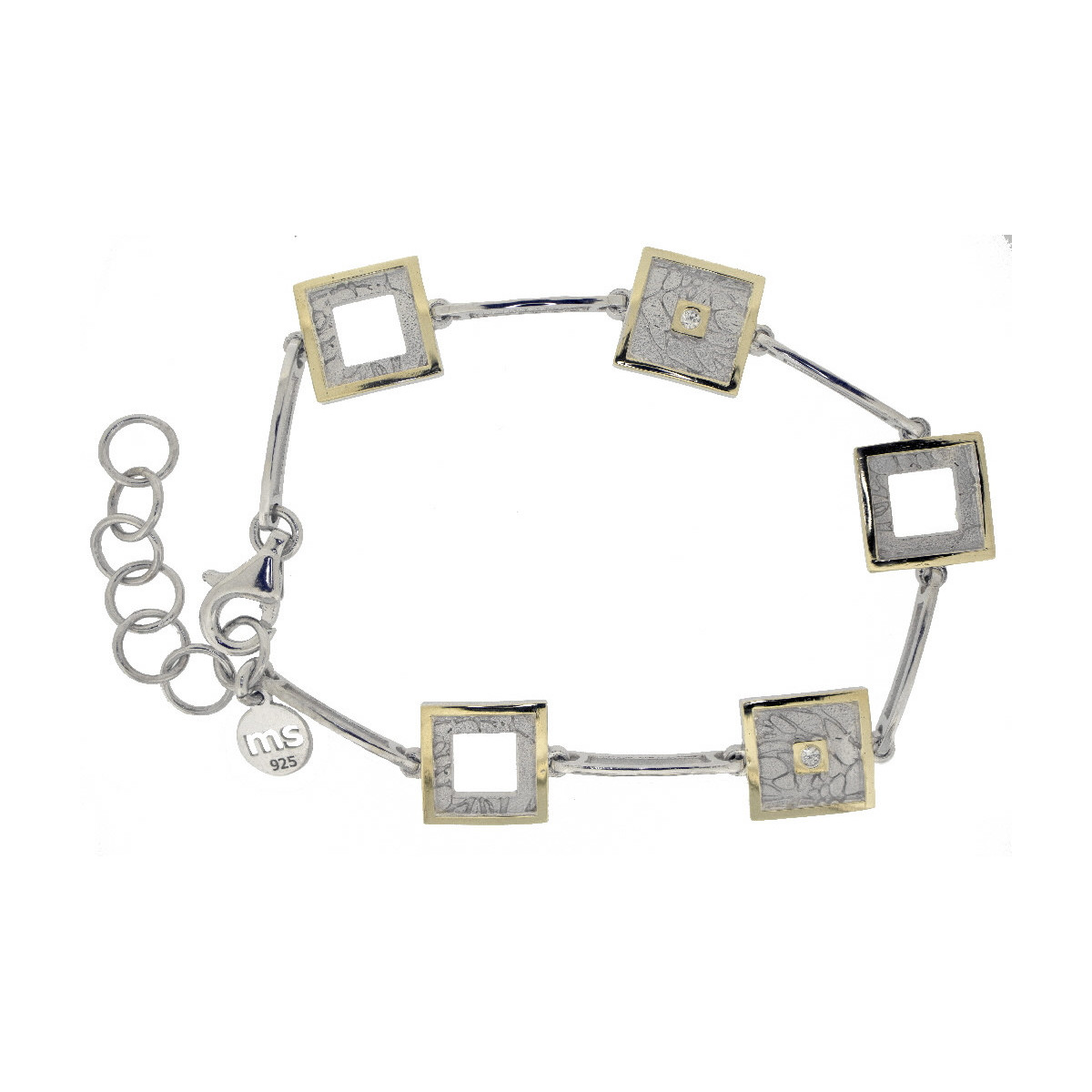 Silver, gold and shiny bracelet