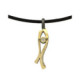 Silver, gold and brilliant pendant