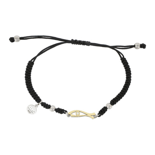 Pulsera de plata, oro y brillante