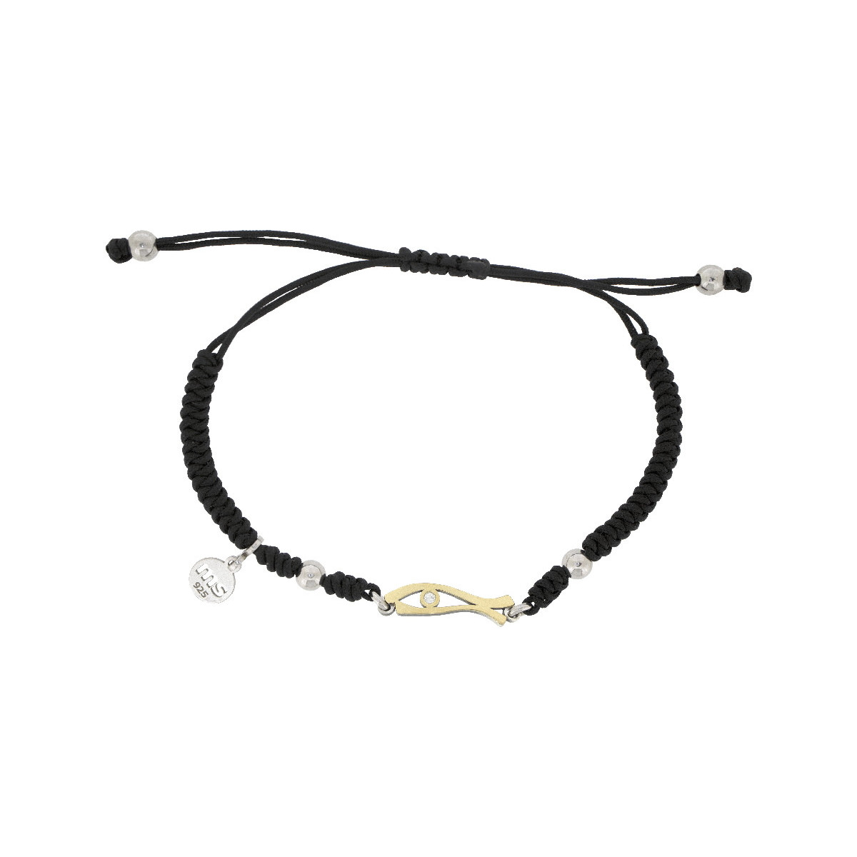 Pulsera de plata, oro y brillante