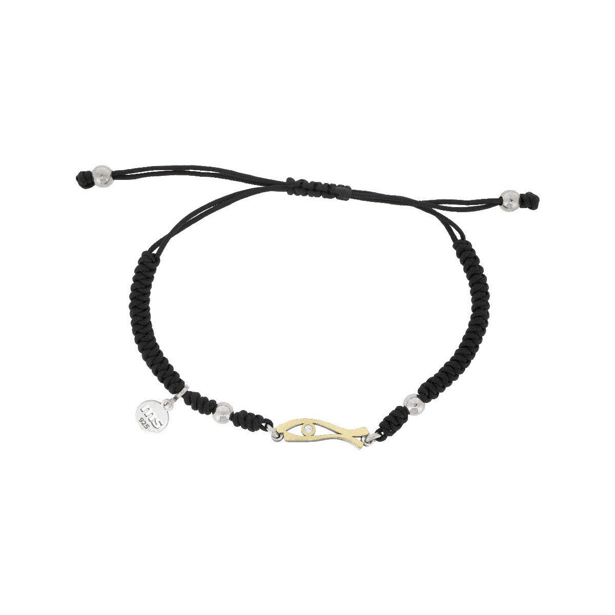 Pulsera de plata, oro y brillante