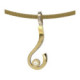 Pendant made of silver, gold and shiny