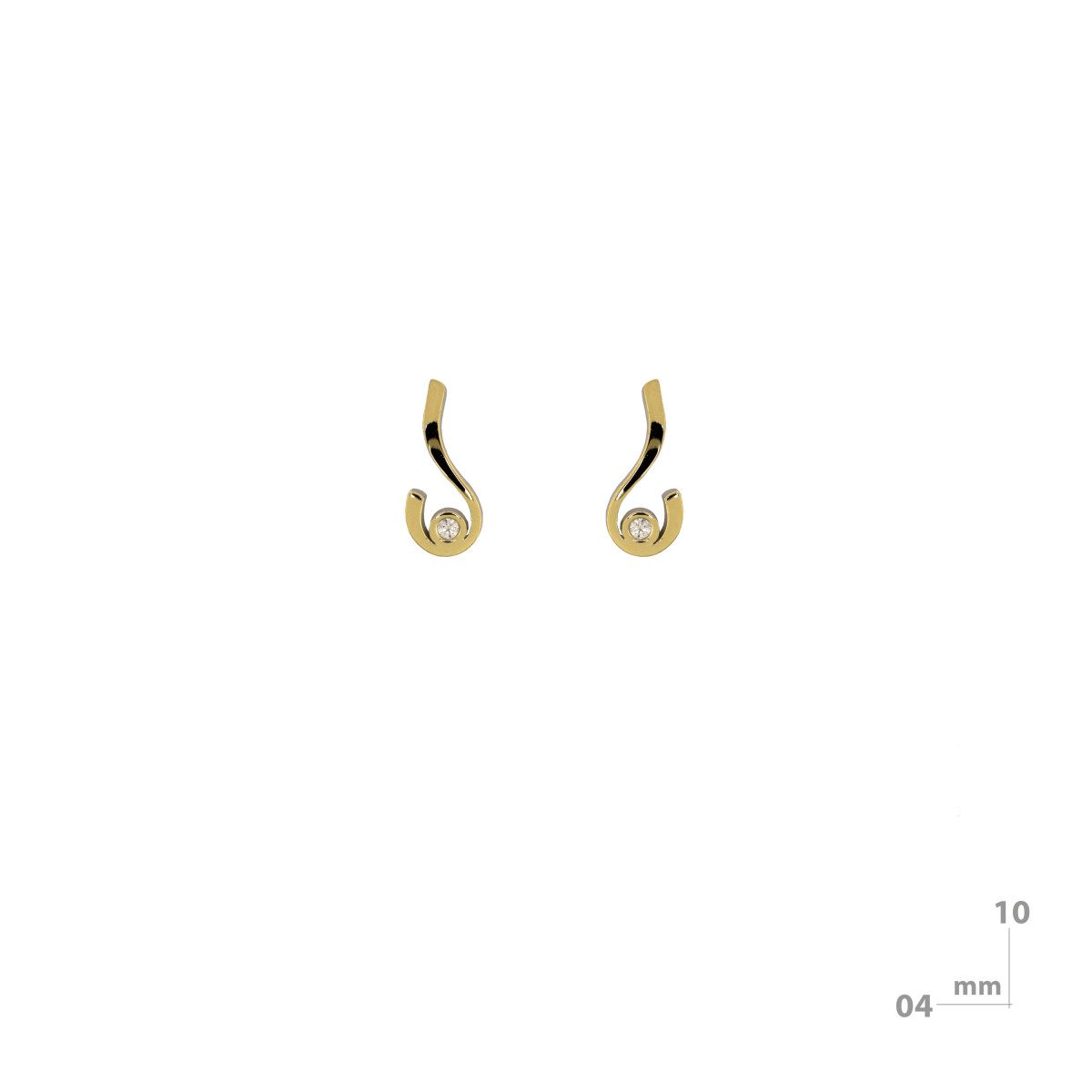 Silver, gold and diamond earrings