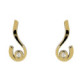 Silver, gold and diamond earrings